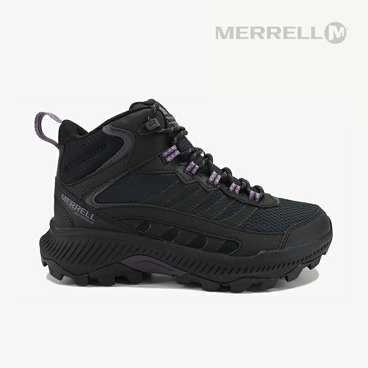 ・MERRELL｜W Speed Strike 2 Mid Waterproof/ メレル/スピード ストライク 2 ミッド ウォータープルーフ/ブラック #