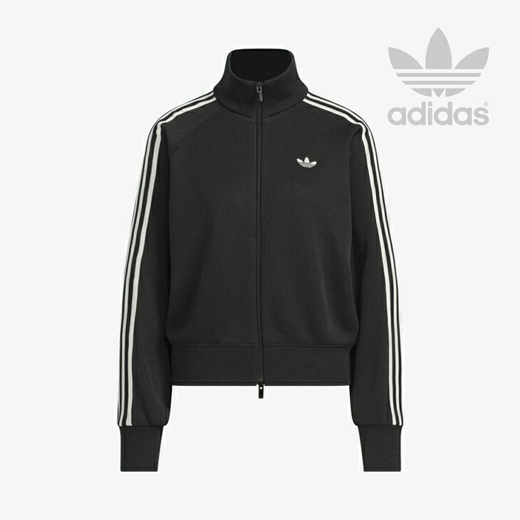 ・ADIDAS Originals｜W Baloon Sleeve Knit Track Top/ アディダス/バルーン スリーブ ニット トラック トップ ジャケット/ブラック #