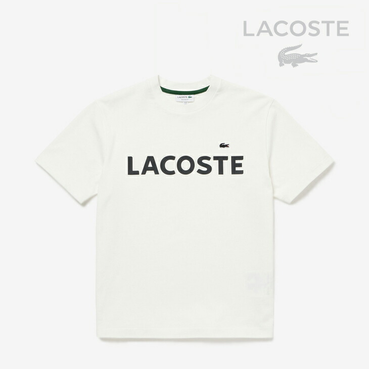 ・LACOSTE｜Heavyweight Brand Name Logo Short Sleeve T-Shirt ラコステ/ヘビーウェイト ブランド名 名まえ ロゴタイプ 遊撃手捩り プルオーバー/御花 #