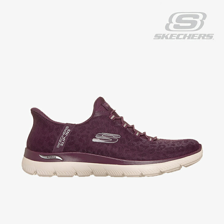 ・SKECHERS｜W Slip-Ins Arch Fit Summits Luxe Leopard/ スケッチャーズ/スリップインズ アーチ フィット サミッツ ラックス レオパード/プラム #｜GO ON
