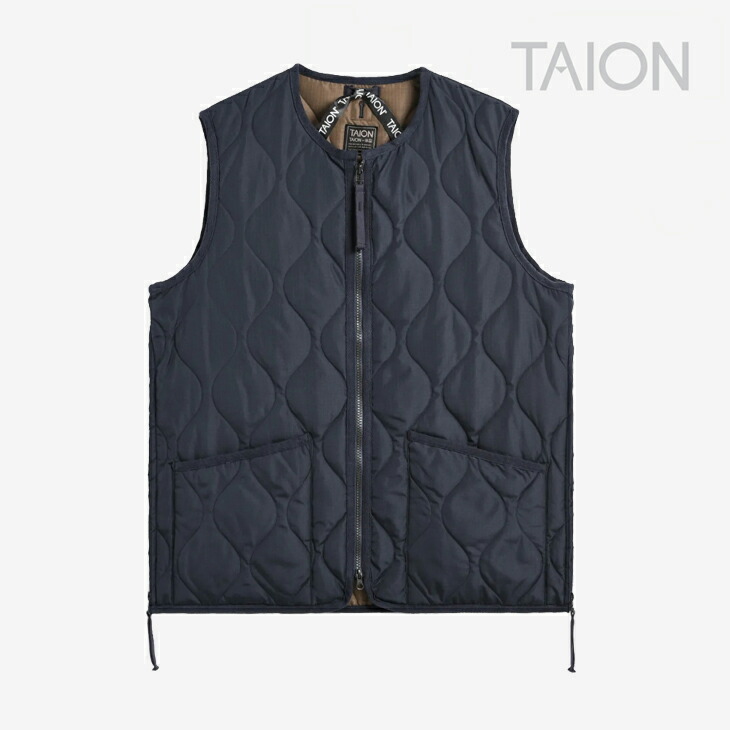 楽天市場】・TAION｜W Military V Neck Zip Down Vest/ タイオン