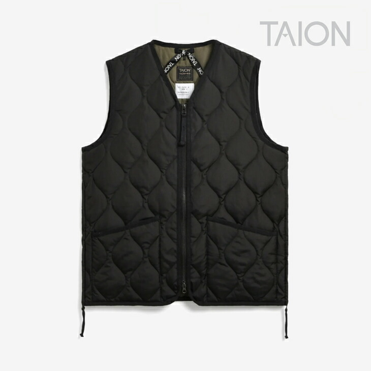 楽天市場】・TAION｜Military Crew Neck W Zip Down Vest/ タイオン
