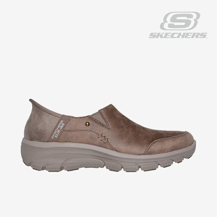 ：SKECHERS｜W Slip-Ins Easy Going Drive On Relaxed Fit/ スケッチャーズ/スリップインズ イージー ゴーイング ドライブ オン リラックスド フィット/ダークトープ #｜GO ON