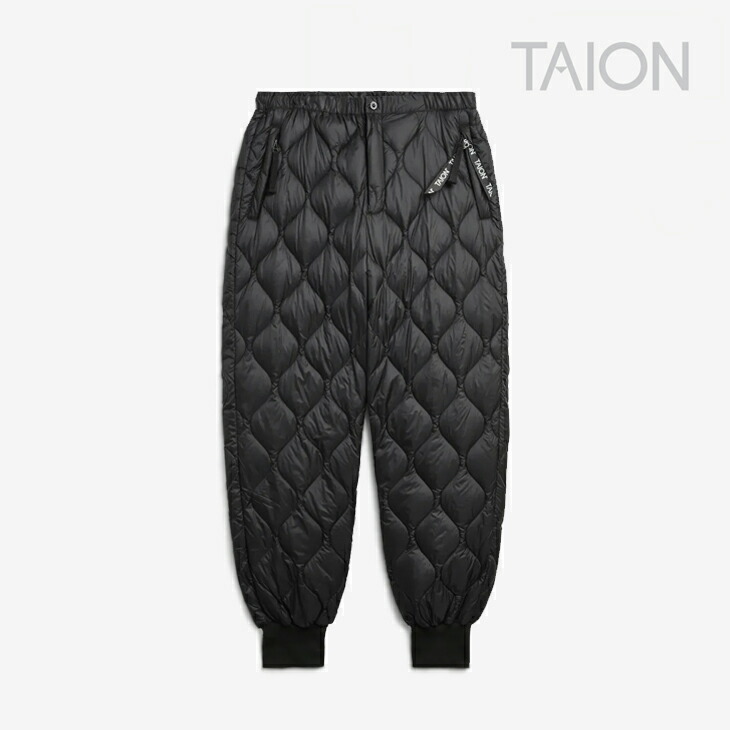 ・TAION｜Military Down Pants Soft Shell/ タイオン/ミリタリー 落ちこむ ズボン下 ホンブルグ帽 甲殻/黒いこと #