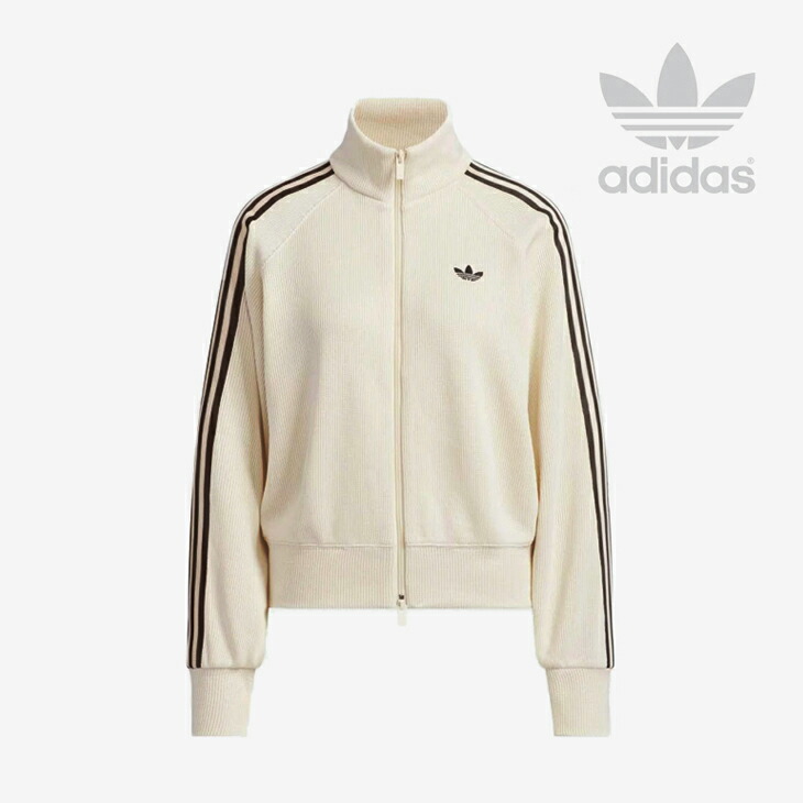 ・ADIDAS Originals｜W Baloon Sleeve Knit Track Top Jacket/ アディダス/軽気球 衣袂 編み物 貨物自動車 とっ始め 上衣/ワンダーホワイト #