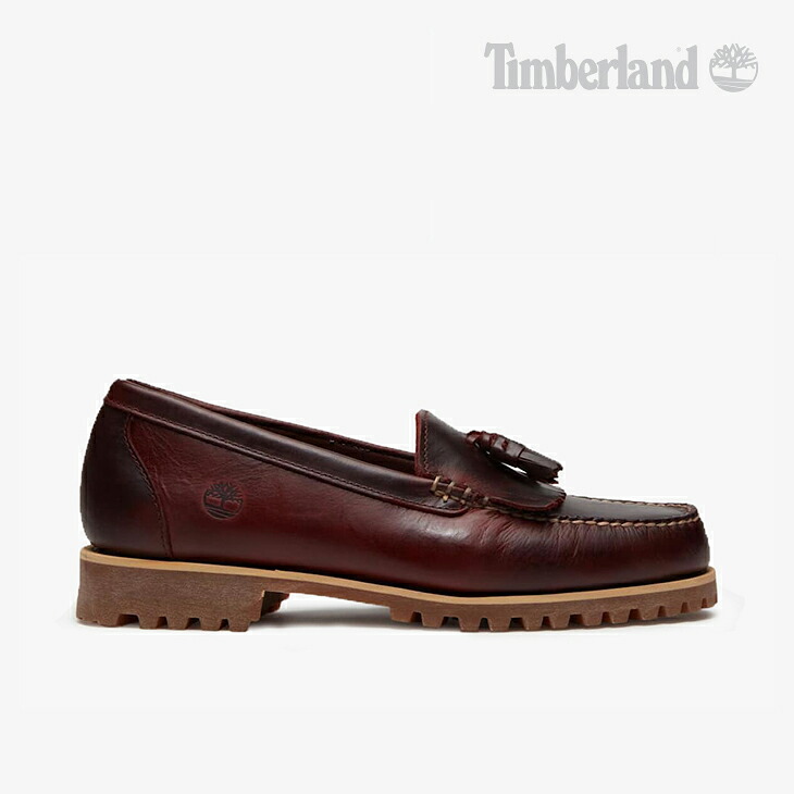 ・TIMBERLAND|Authentic Loafer Lug Full Grain Leather/ ティンバーランド/オーセンティック ローファー ラグ フル グレイン レザー/バーガンディー #|GO ON