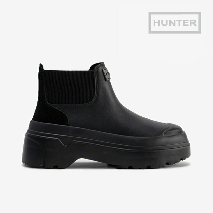 HUNTER REFINE CHELSEA BOOTS ブラック Hunter Original Refined Chelsea Rain Boot Black