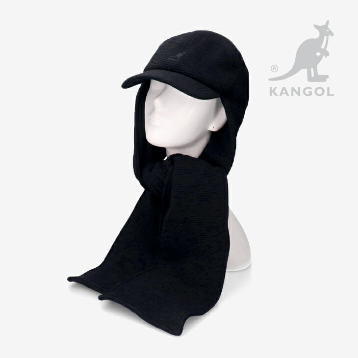 ：KANGOL｜Plush Fill Baseball Cap/ カンゴール/プラッシュ フィル ベースボール キャップ/ブラック #