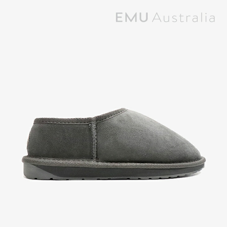 ：EMU｜W Stinger Pico Sheepskin/ エミュー/スティンガー ピコ シープスキン 羊肉/暗灰色 #