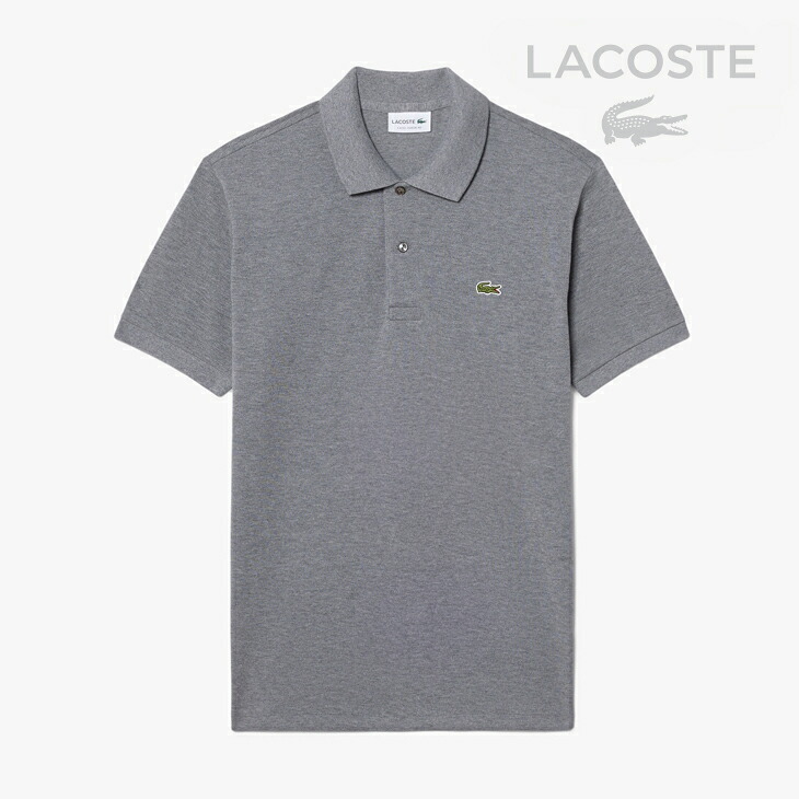・LACOSTE｜Petit Pique L.12.64 Short Sleeve Polo Shirt/ ラコステ/プチ ピケ L.12.64 ショート スリーブ ポロ シャツ 鹿の子/ヘザーグレー #｜GO ON