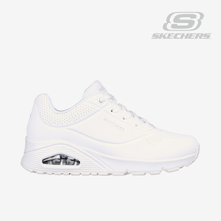 ・SKECHERS|W Uno Stand On Air Wide Fit/ スケッチャーズ/ウノ スタンド オン エア スケッチエア ワイドフィット/ホワイト #|GO ON