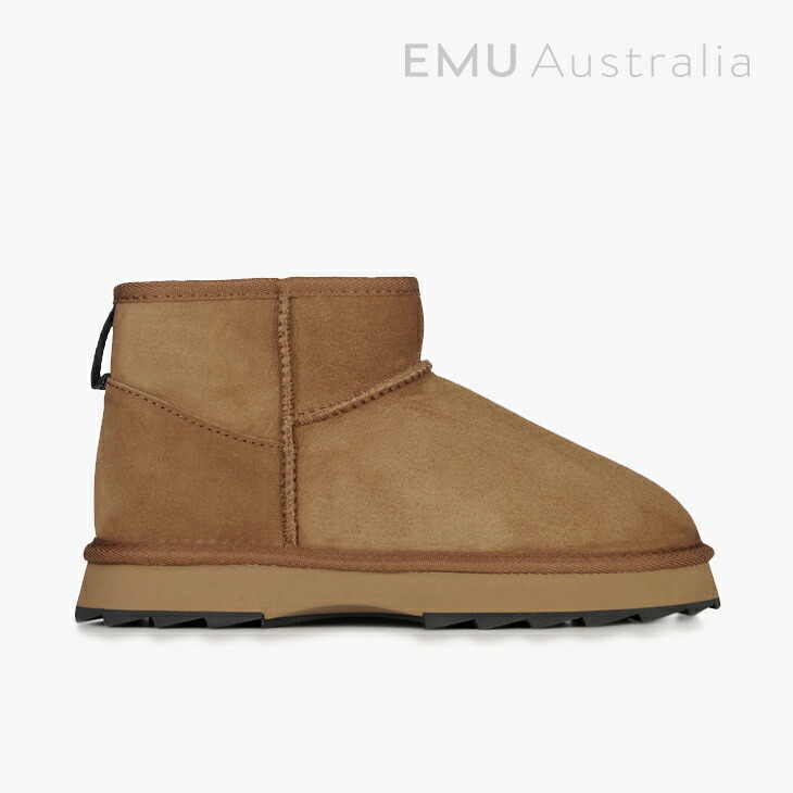 *EMU|W Sharky Micro Sheepskin Mouton/ エミュー/シャーキー マイクロ シープスキン ムートン/チェスナット #|GO ON
