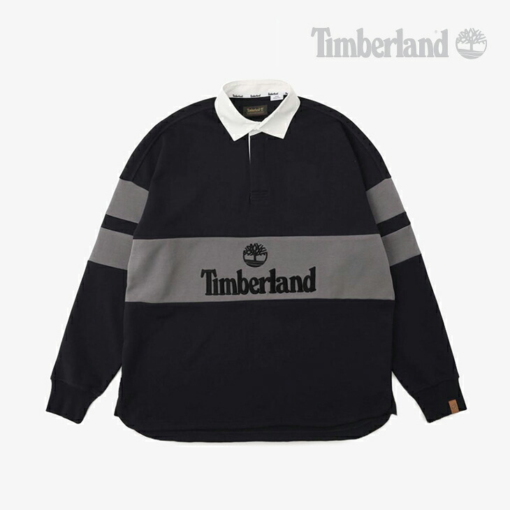 ：TIMBERLAND｜Tokyo Design Collective Rugby Shirts/ ティンバーランド/トーキョー デザイン コレクティブ ラグビー シャツ ロングスリーブ/ブルーグラファイト #