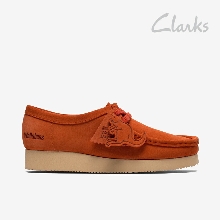 ・CLARKS｜W Wallabee 2604 Suede Vibram/ クラークス/ワラビー 2604 スエードクロス ビブラム/オレンジ色 #