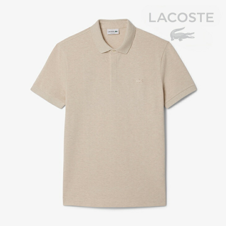 ・LACOSTE|Stretch Paris SS Polo Shirt Regular Fit / ラコステ/レギュラー フィット ストレッチ パリ ポロ シャツ/ベージュ #|GO ON