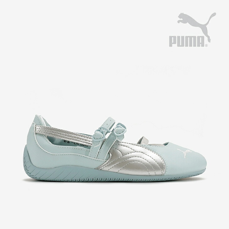 ・PUMA｜W ｘPowerpuff Girls Speedcat Bullet Flat Bubbles/ ピューマ/力強さパフ ガールズ スピードキャット ゴー バレー バブルス/ルー敷き地ｘしろがね色 #