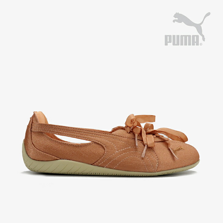 ・PUMA｜W Speedcat Ballet Nova Satin Flat/ プーマ/スピードキャット バレエ ノヴァ サテン フラット/シナバーｘトーステッドアーモンド #｜GO ON