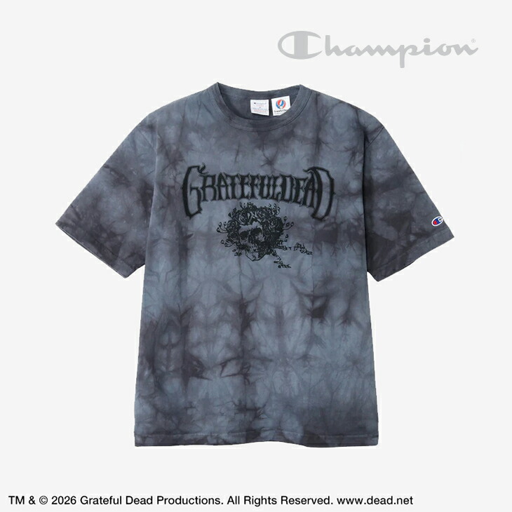 ・CHAMPION｜ｘGrateful Dead USA Made T1011 Short Sleeve T-Shirt Tie-Dye/ はやりっ子/グレイトフル・デッド 亜米利加 御手伝いさん ティーテンイレブン 遊撃手捩り プルオーバー タイダイ/オフ #