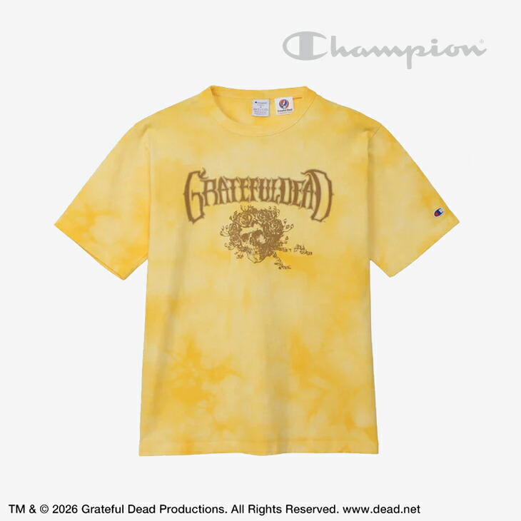 ・CHAMPION｜ｘGrateful Dead USA Made T1011 Short Sleeve T-Shirt Tie-Dye/ はやりっ子/グレイトフル・デッド 亜米利加 御手伝いさん ティーテンイレブン 遊撃手捩り プルオーバー タイダイ/ライ #