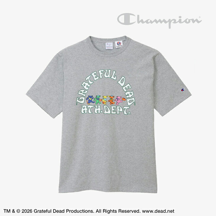 ・CHAMPION｜ｘGrateful Dead USA Made T1011 Short Sleeve T-Shirt/ チャンピオン/グレイトフル・デッド アメリカ メイド ティーテンイレブン ショートスリーブ Tシャツ/シルバーグレー #｜GO ON 8,301円