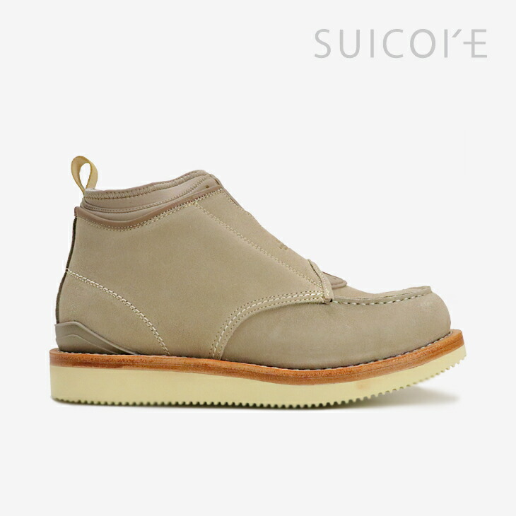 :SUICOKE|SGY01/ スイコック/スエード ミッド ブーツ/ベージュ #