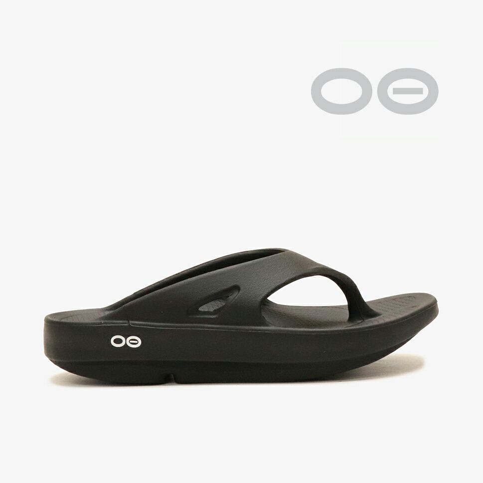 ・OOFOS｜Ooriginal Tongs Flip Sandal/ ウーフォス/ウー一風変わった 火箸 フリップ サンダル/黒いこと #
