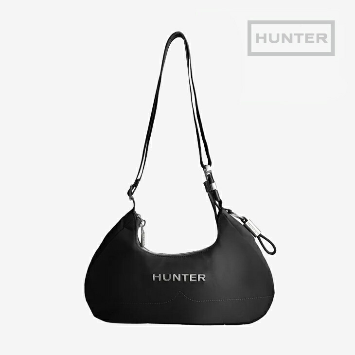 ：HUNTER｜Premium Nylon Speed Shoulder Bag/ ハンター/プレミアム ナイロン スピード ショルダー バッグ/ブラック #