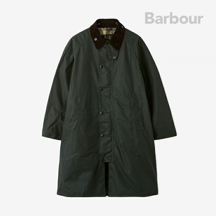 ：BARBOUR｜Modified Exmoor Waxed Coat Middle Length/ バブアー/モディファイド エクスモア ワックス コート ミドル レングス/セージ #