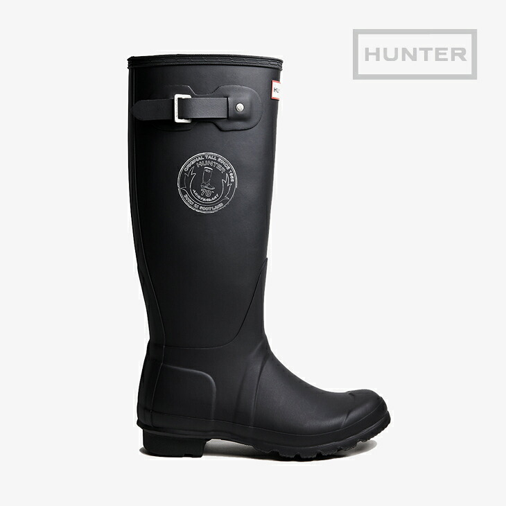 ・HUNTER｜W 70th Anniversary Original Tall Boots/ ハンター/70周年記念 オリジナル トール ロング ブーツ/ブラック #｜GO ON