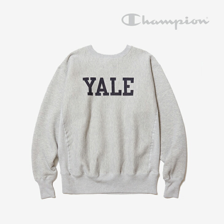 ・CHAMPION｜True To Archives Reverse Weave Crewneck Yale/ チャンピオン/トゥルー トゥ アーカイブス リバース ウィーブ クルーネック イエール/シルバーグレー #｜GO ON