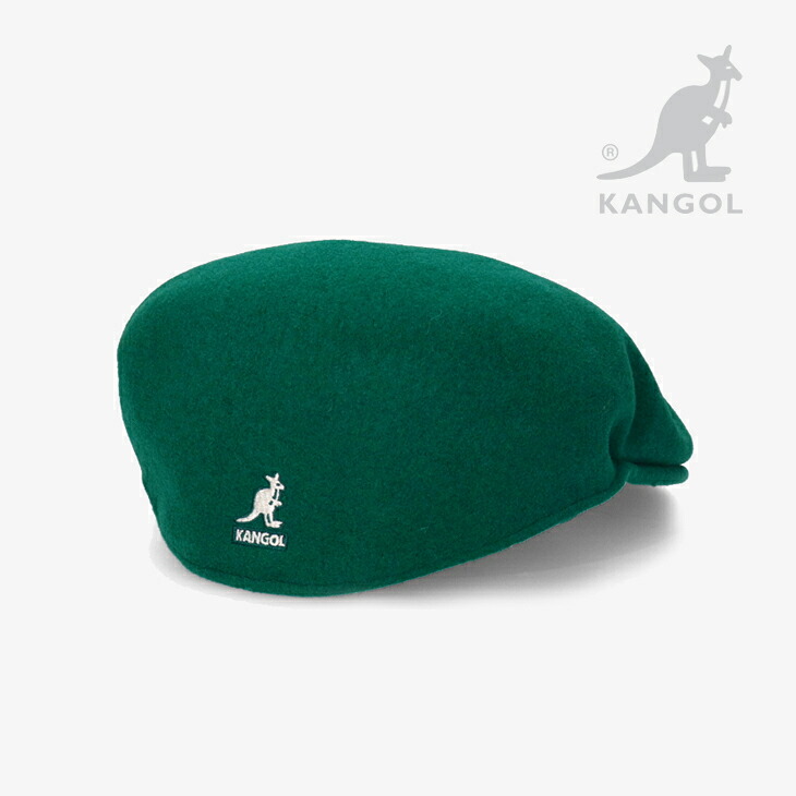 ：KANGOL｜Wool 504 Hunting/ カンゴール/ウール ハンチング バックトゥフロント ベレー/ディープエメラルド #