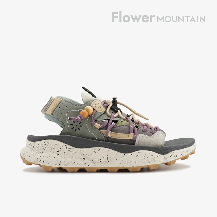 ・FLOWER MOUNTAIN|Puma Punk Suede Layers Lace Sandal/ フラワー マウンテン/プマ プンク スエード レイヤー レース サンダル/グレーxアイアン #|GO ON