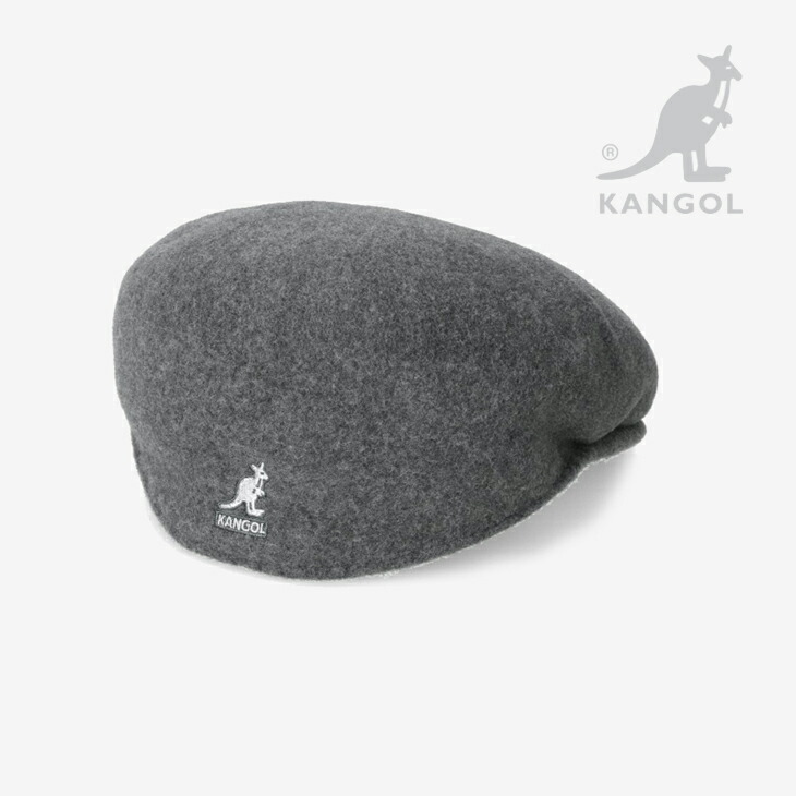 ：KANGOL｜Wool 504 Hunting/ カンゴール/ウール ハンチング バックトゥフロント ベレー/ダークフランネル #
