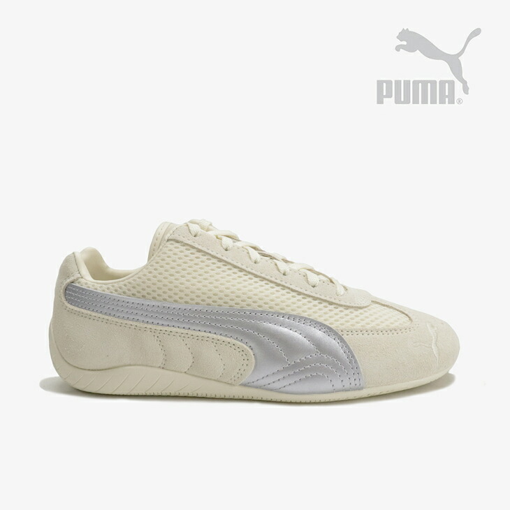 :PUMA|Speedcat Premium Mesh Suede/ プーマ/スピードキャット プレミアム メッシュ スエード/アイボリーxマットシルバー #|GO ON