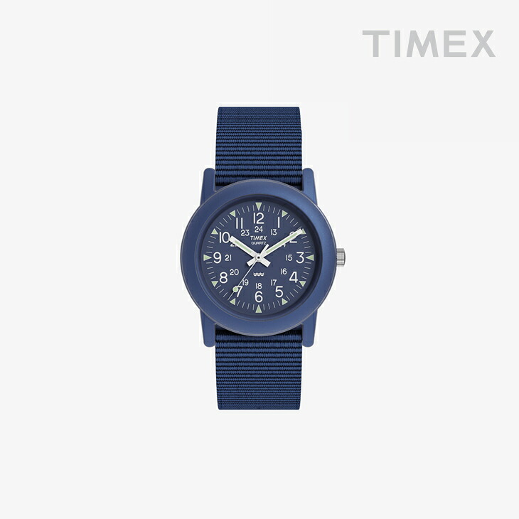 ：TIMEX｜Original Camper Fabric Strap Classic Quartz/ 五分五分メックス/一風変わった キャンパー 布切れ 同盟罷工一回り 古典派音楽 クウォーツ/青碧 #