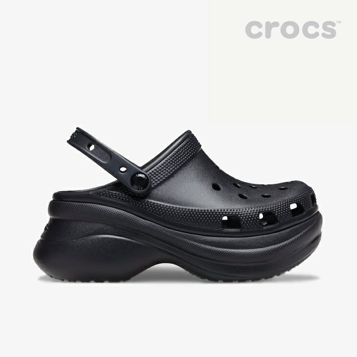 ：CROCS｜W Classic Bae Clog Platform Sandal/ クロックス/クラシック ベイ クロッグ プラットフォーム サンダル/ブラック #