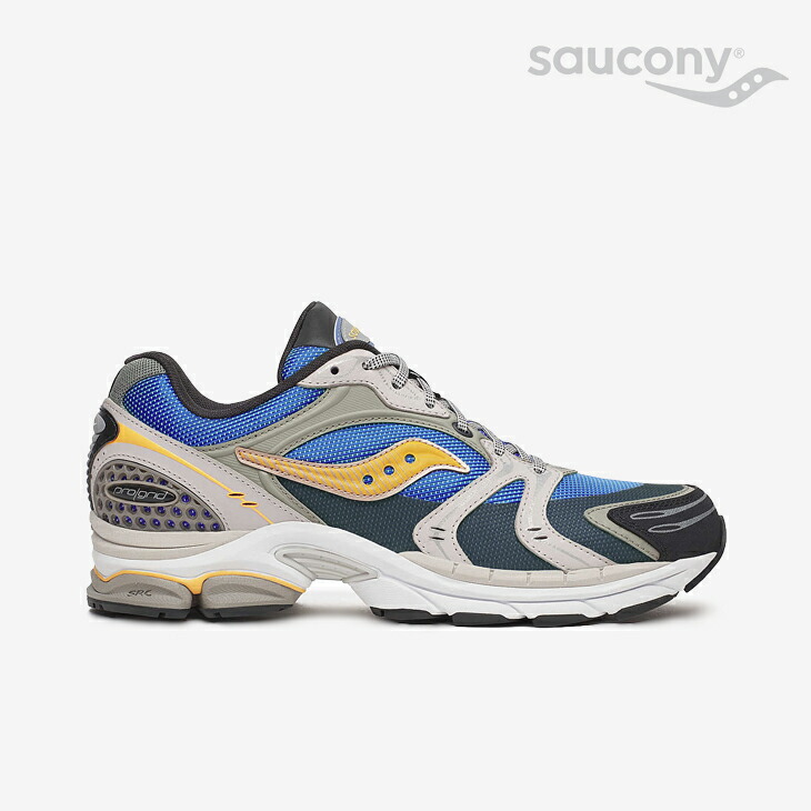：SAUCONY｜Progrid Triumph 4 Open Mesh Retro Tech/ サッカニー/労働者階級グリッド トライアンフ 開けっ広げ メッシュ レトロ テック/青みｘ洋芥子 #