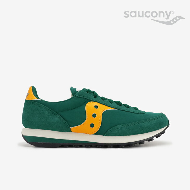 ：SAUCONY｜Trainer 80 Classic/ サッカニー/トレーナー エイティー クラシック ナイロン スエード/グリーンｘイエロー #