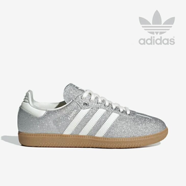 ：ADIDAS Originals｜W Samba OG Glitter/ アディダス/サンバ 一風変わった グリッター/薄墨色ｘ象牙色 #