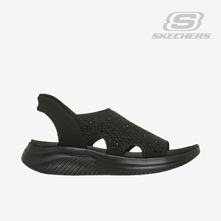 ・SKECHERS｜W Slip-Ins Ultra Flex 3.0 Sandals Growing Icon/ スケッチャーズ/スリップインズ ウルトラ フレックス 3.0 サンダル グローイング アイコン/黒いこと #