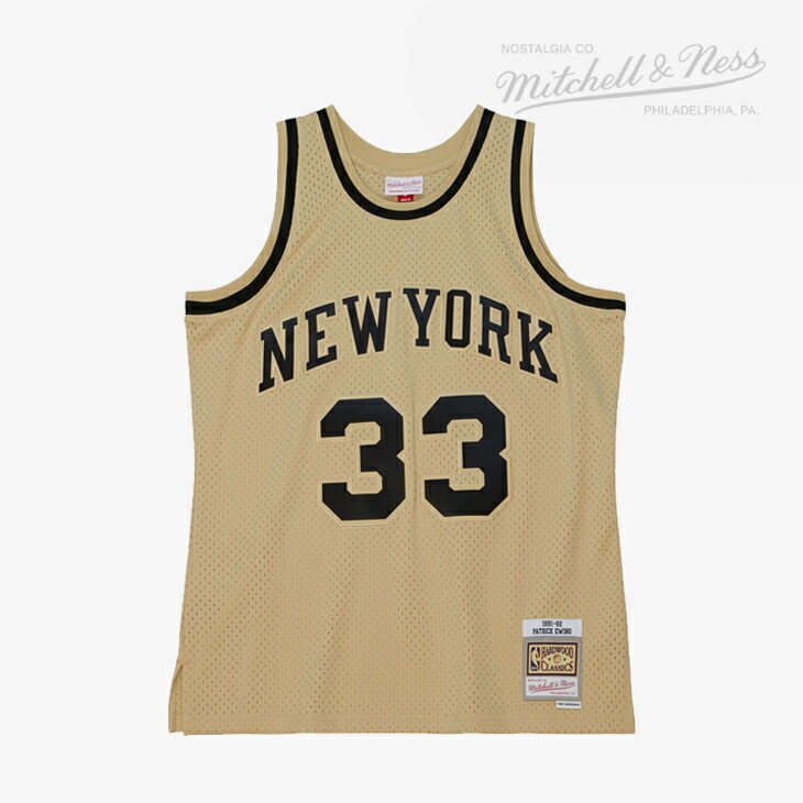【楽天市場】・MITCHELL&NESS｜NBA Khaki Black Swingman Jersey Knicks Ewing
