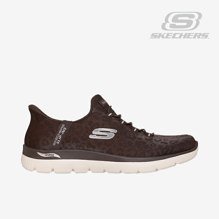 ・SKECHERS｜W Slip-Ins Arch Fit Summits Luxe Leopard/ スケッチャーズ/スリップインズ アーチ形 相応う サミッツ ラックス レオパード/赤銅色 #