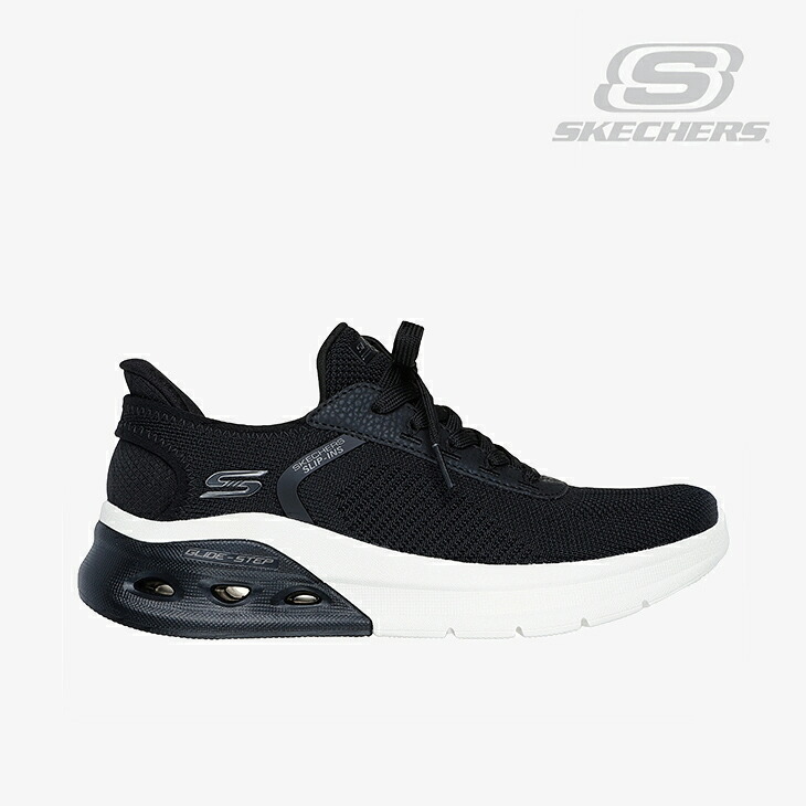 :SKECHERS|W Slip-Ins Bobs Arc Waves 2.0/ スケッチャーズ/スリップインズ ボブス スポート アーク ウェーブス/ブラック #|GO ON