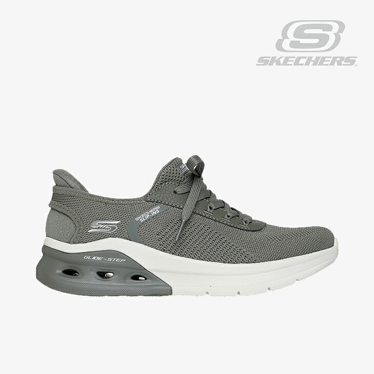 ：SKECHERS｜W Slip-Ins Bobs Arc Waves 2.0/ スケッチャーズ/スリップインズ ボブス スポート アーク ウェーブス/オリーブ #｜GO ON
