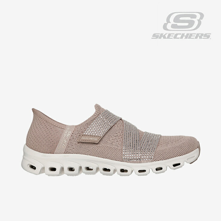 ・SKECHERS｜W Slip-Ins Glide-Step High Shine/ スケッチャーズ/スリップインズ グライドステップ 御機嫌 シャイン/ダークトープ #