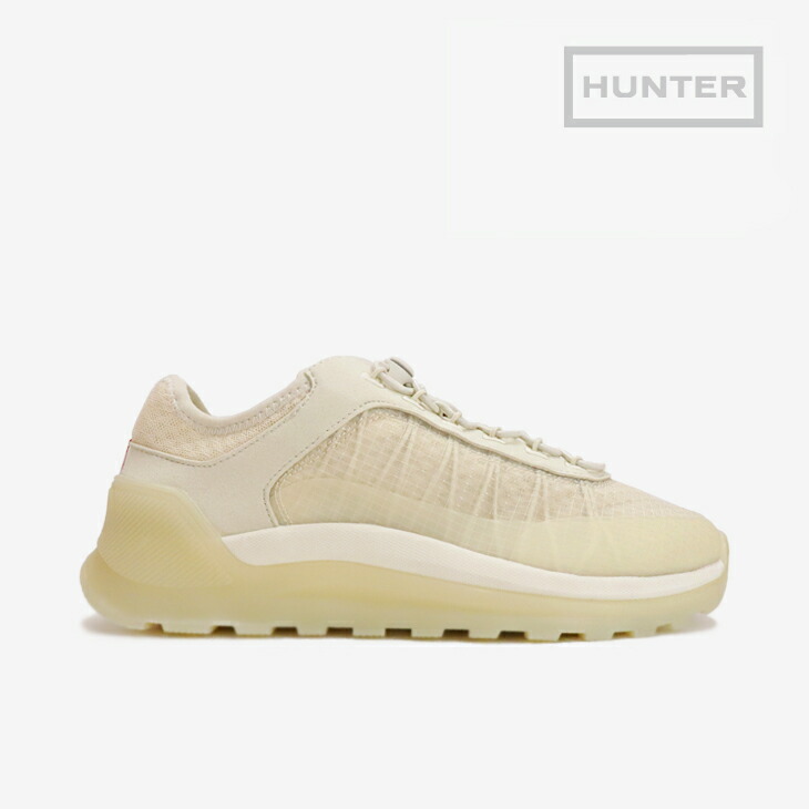 ：HUNTER｜W Travel Trainer Sneaker/ ハンター/トラベル トレーナー スニーカー/シェイデッドホワイトｘソフトサン # 12,936円