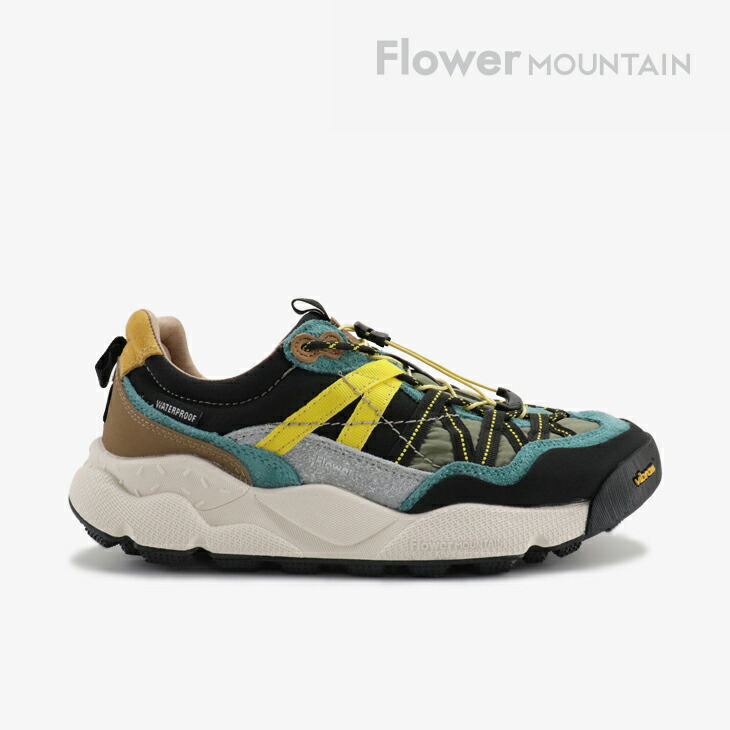 ：FLOWER MOUNTAIN｜Iwano 2 Waterproof Vibram/ 御花 山岳/イワノ お水校正刷り ビブラム/うす暗い薄墨色ｘ青み #