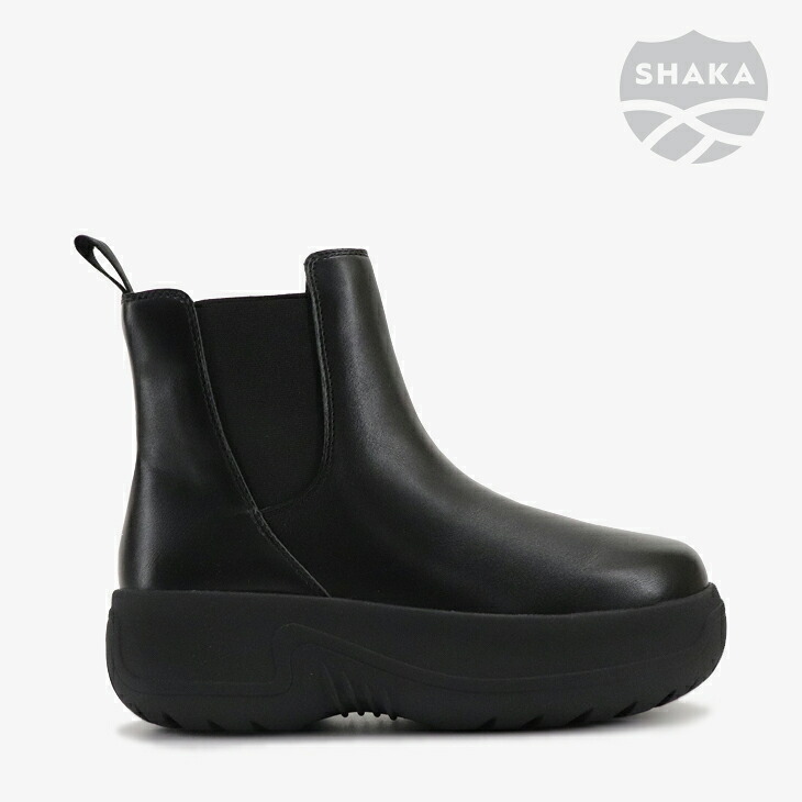 ：SHAKA｜W Chelsea Bootie Evol Chunky Platform/ シャカ/チェルシー ブーティー エボル チャンキー プラットフォーム/ブラック #
