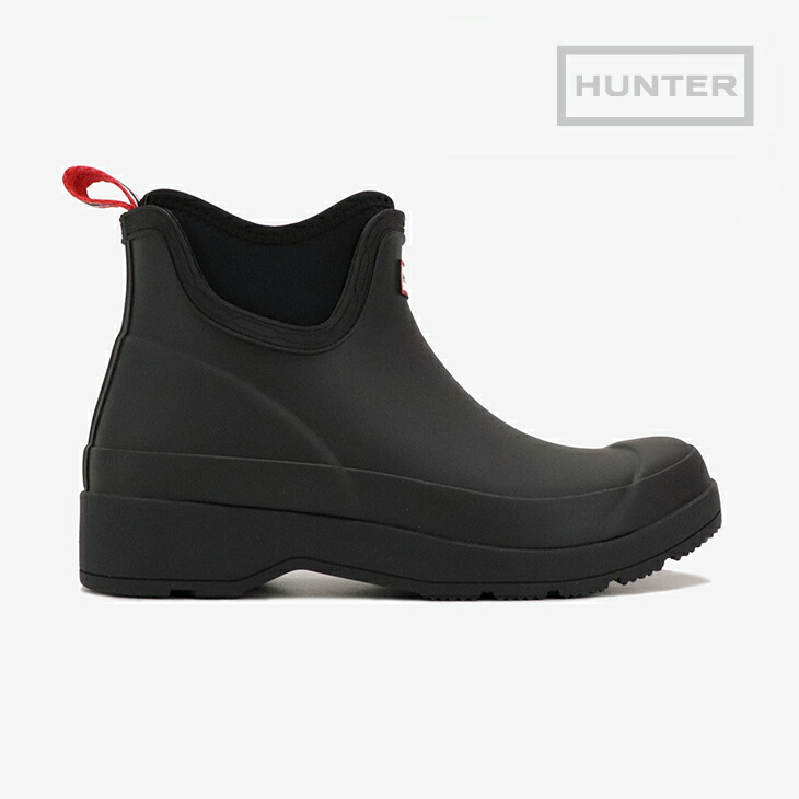 ・HUNTER｜W Play Neoprene Chelsea Boot/ 山立ち/掻き鳴らす ネオプレン チェルシー ブーツ/黒いこと # ブラック