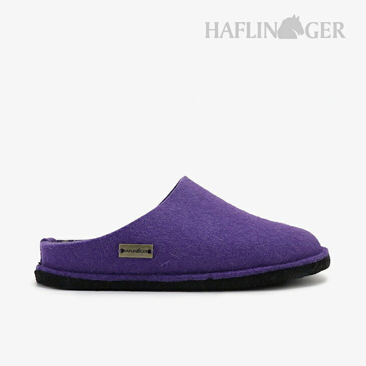 ：HAFLINGER｜Soft Boiled Wool Double-Felt Slipper/ ハフリンガー/ソフト ボイルド ウール ダブルフェルト スリッパ/ライラックｘカナリア グリーン #｜GO ON